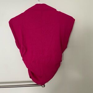 Michael Stars Piper Cropped Power Shoulder Tee Dark Voltage XS